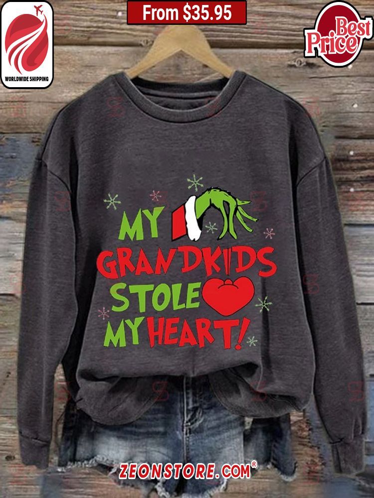 Grinch My Grandkids Stole My Heart Sweatshirt