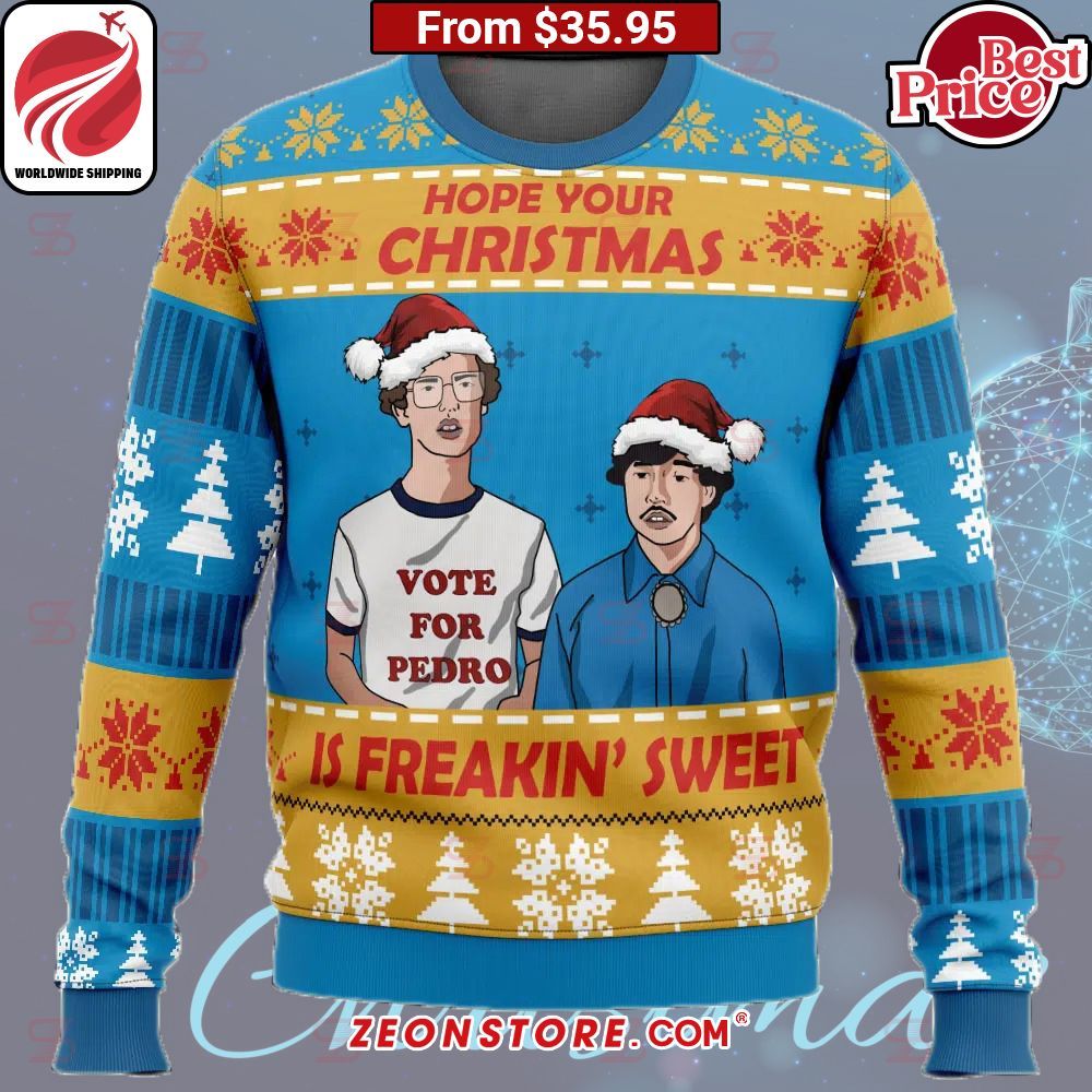 Hope Your Christmas Is Freakin' Sweet Napoleon Dynamite Sweater Cool DP