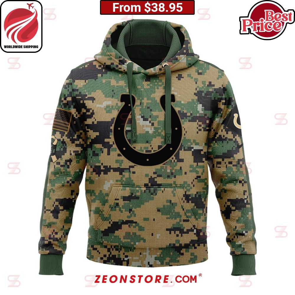 Indianapolis Colts Salute to Service 3D Hoodie Lovely smile
