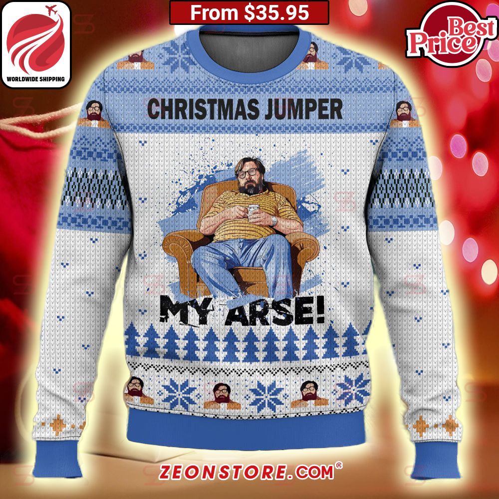 Jim Royle The Royle Family Christmas Jumper My Arse Sweater