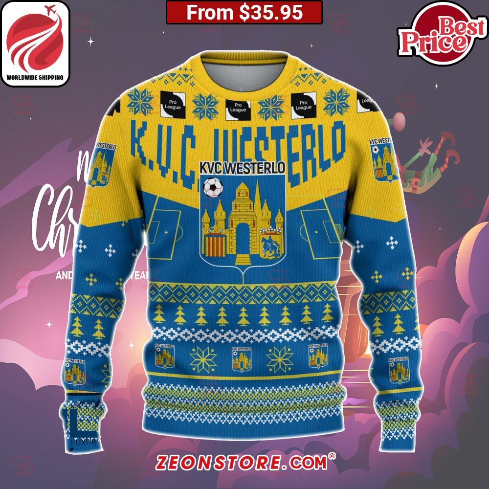 K.V.C. Westerlo Custom Christmas Sweater You look different and cute