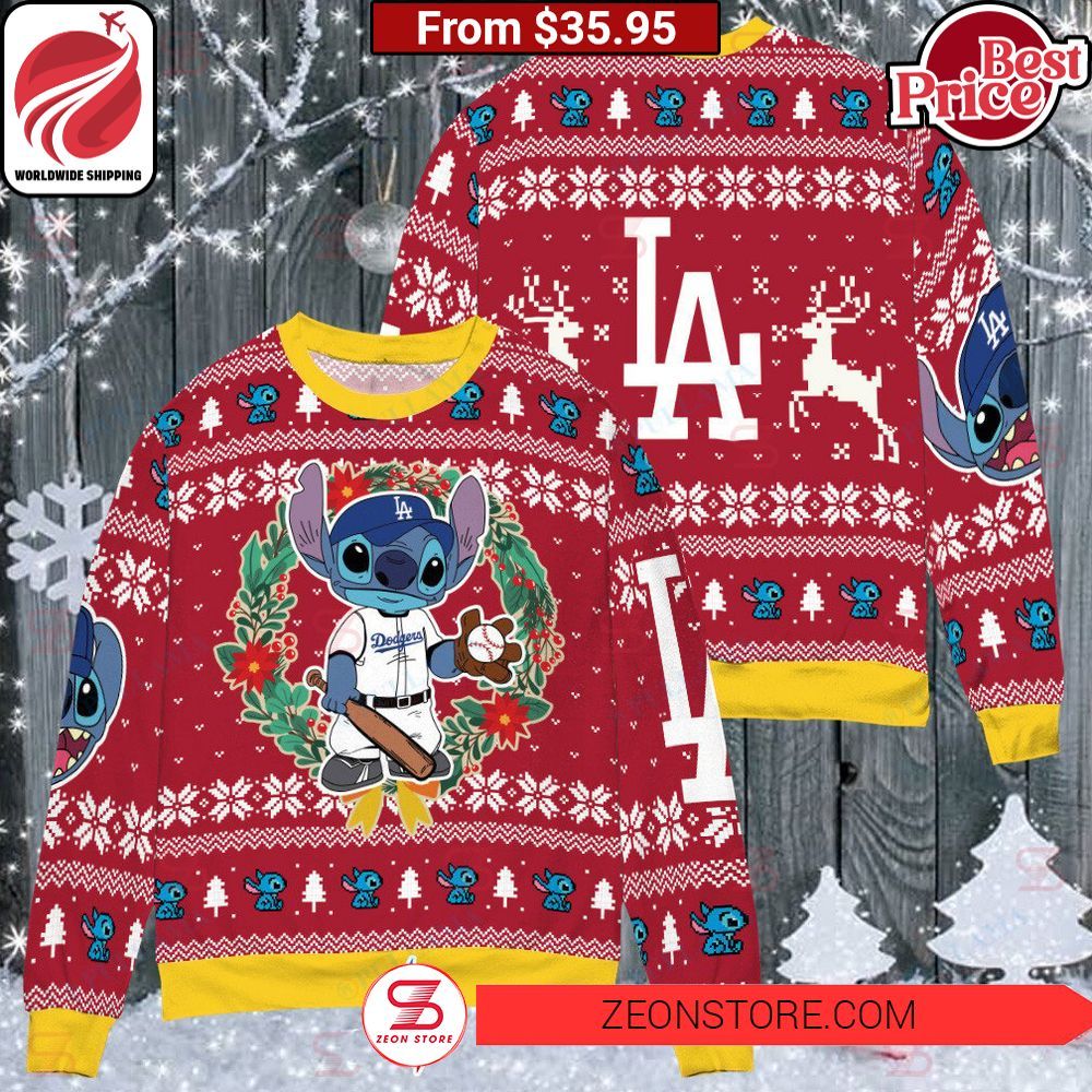 Los Angeles Dodgers Christmas Sweater Stand easy bro