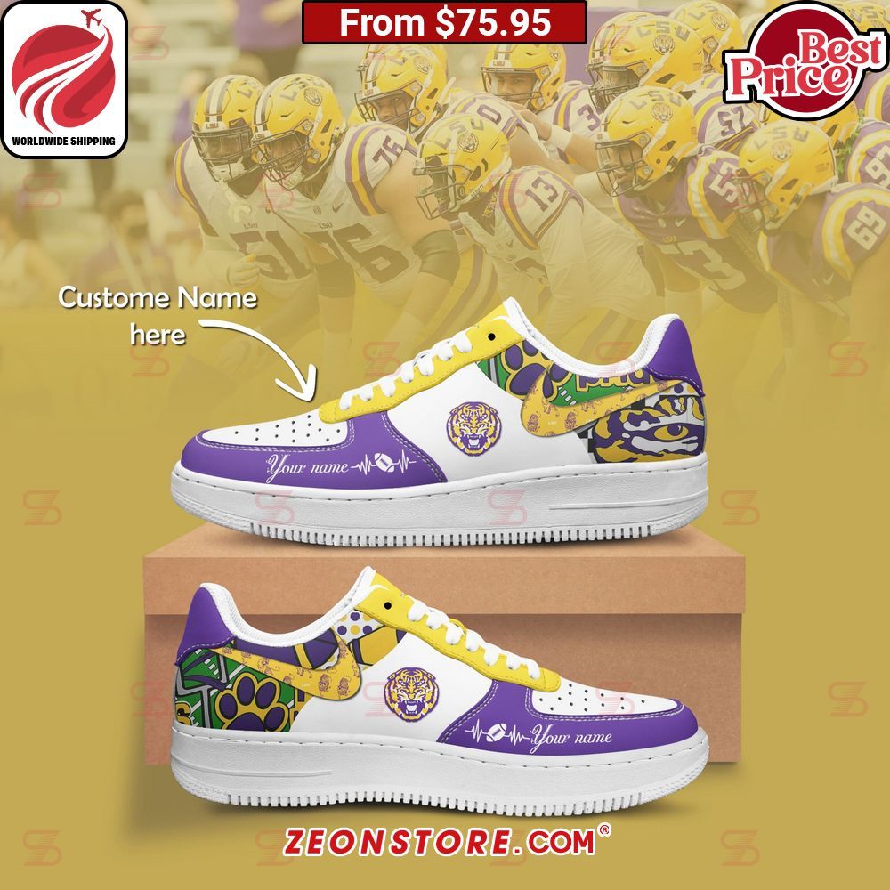 LSU Tigers Custom Nike Air Force 1 This is awesome and unique