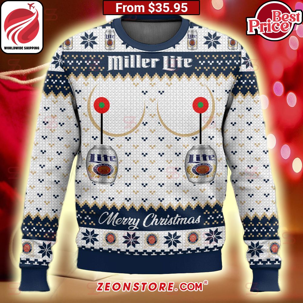 Miller Lite Titties Funny Sweater