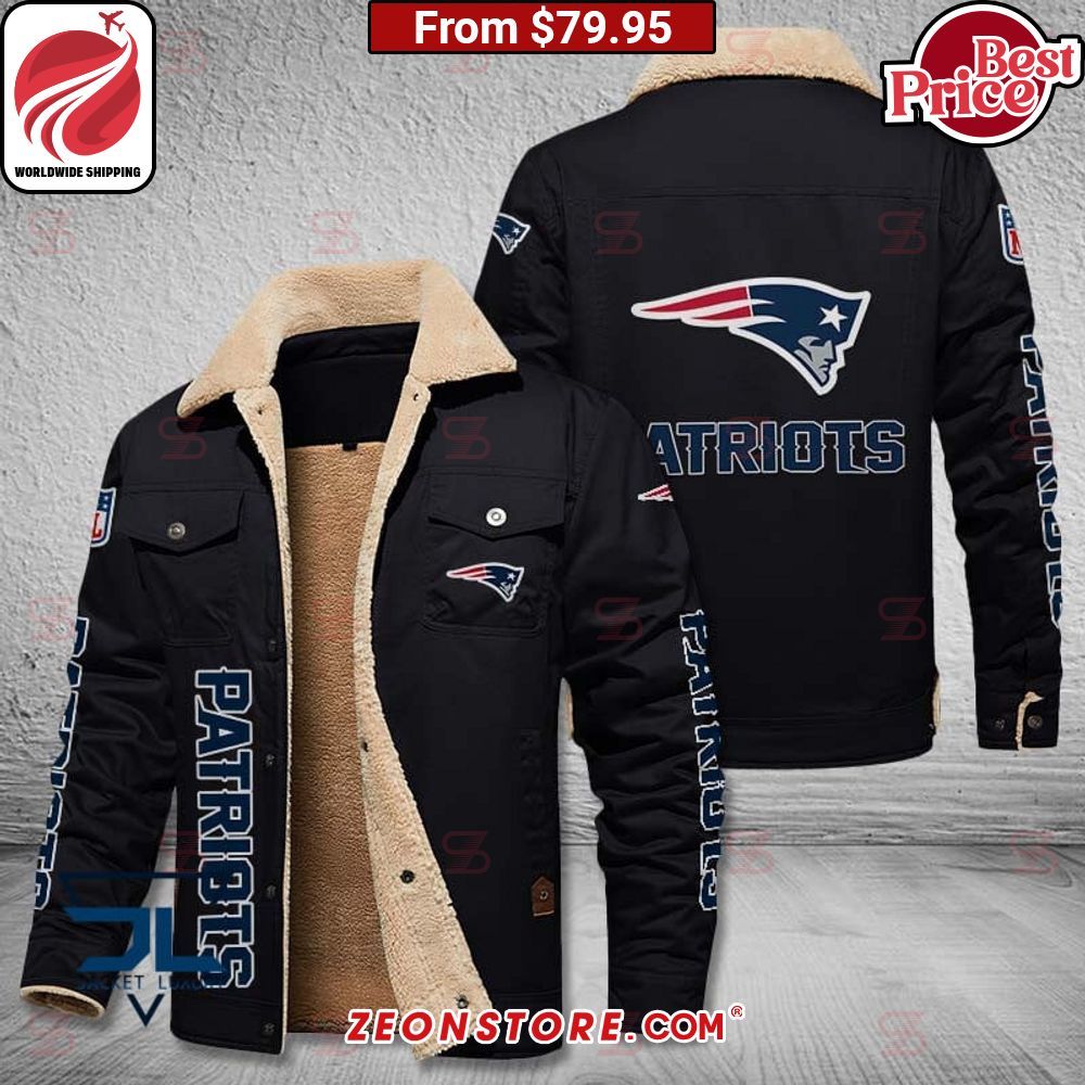New England Patriots Fleece Leather Jacket Best couple on earth