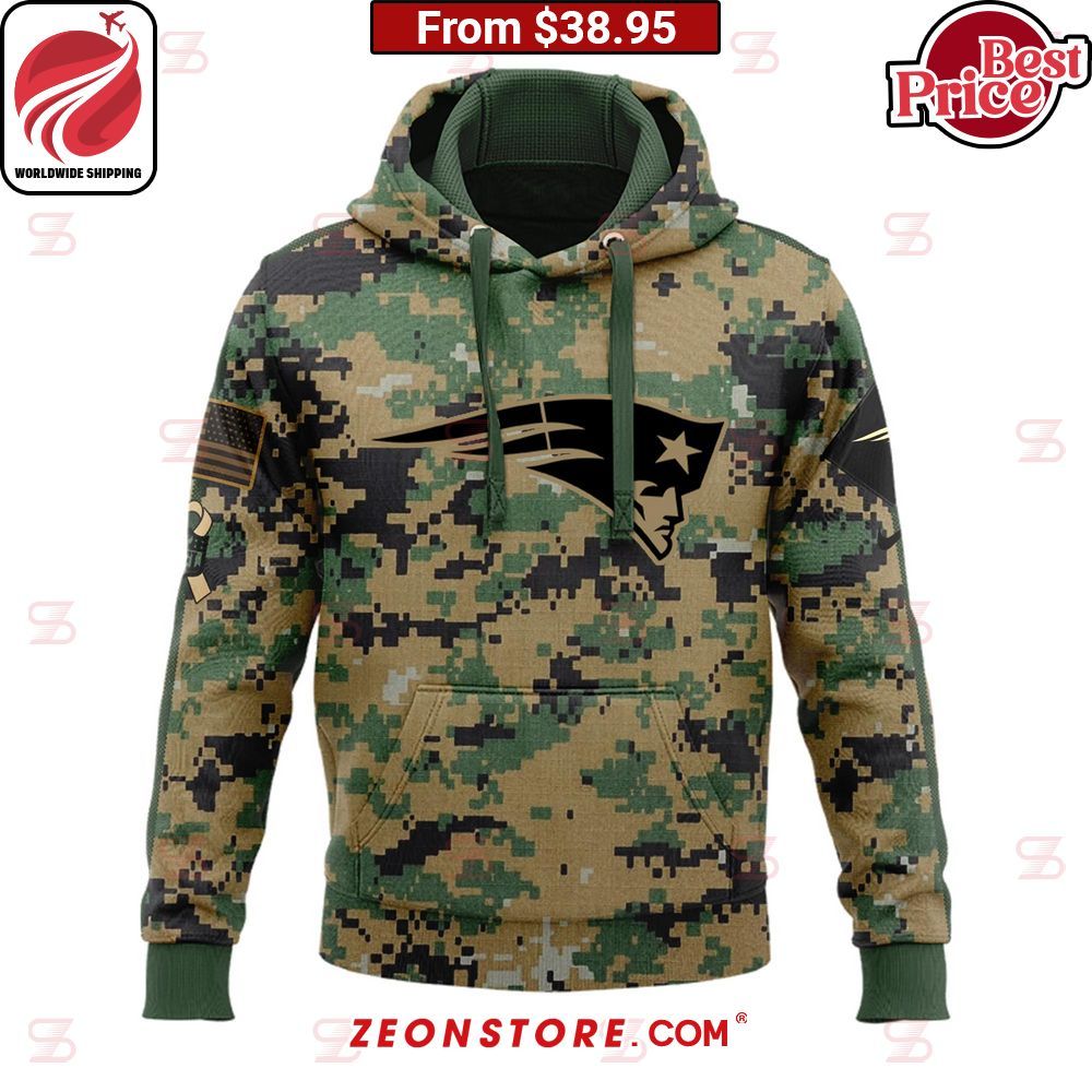 New England Patriots Salute to Service 3D Hoodie Amazing Pic