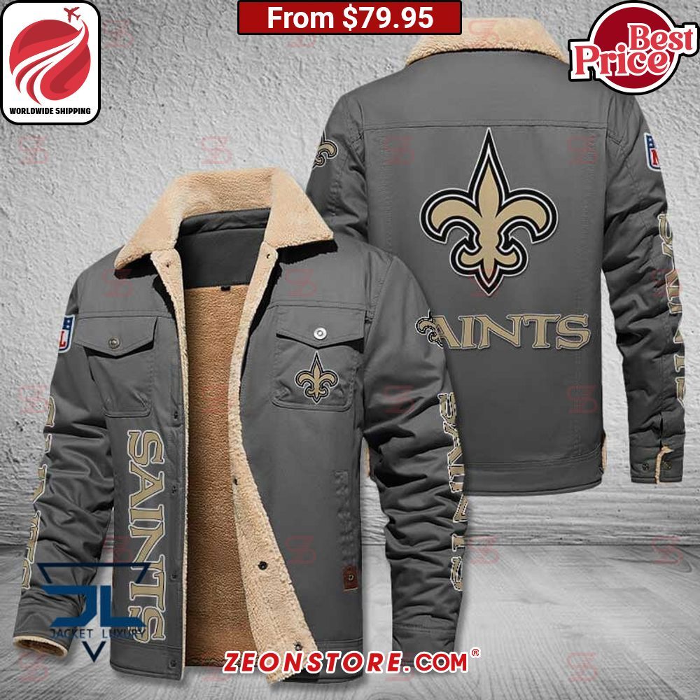 New Orleans Saints Fleece Leather Jacket You look handsome bro