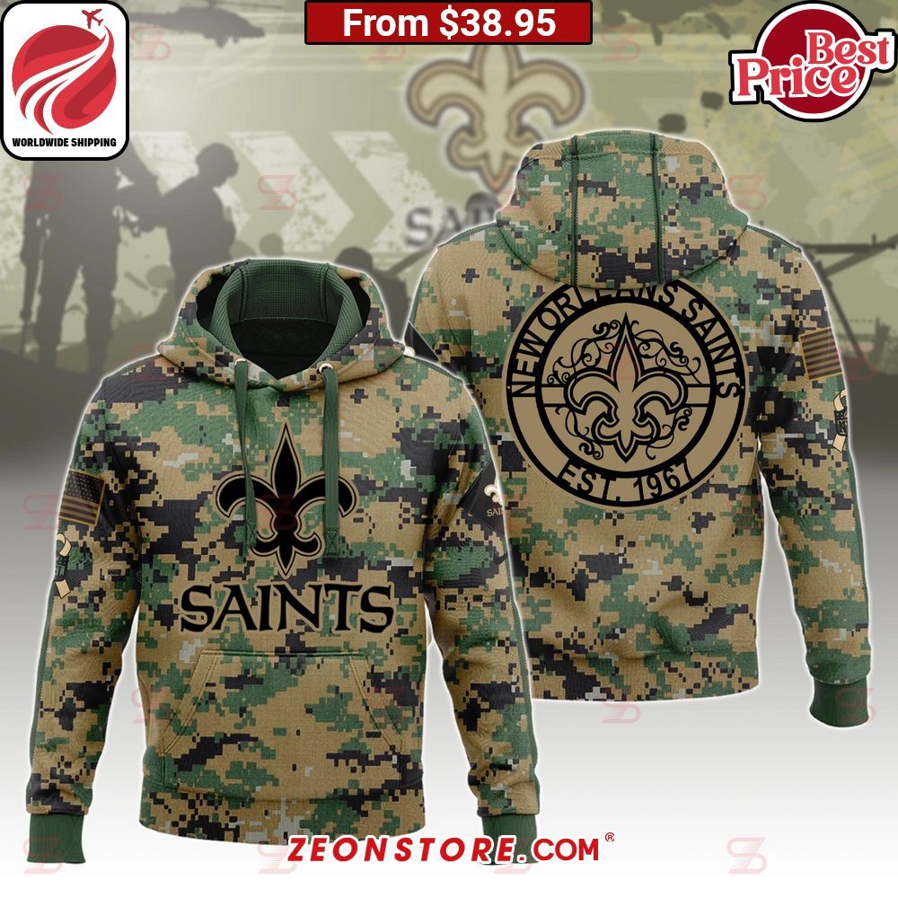 New Orleans Saints Salute to Service 3D Hoodie You tried editing this time?
