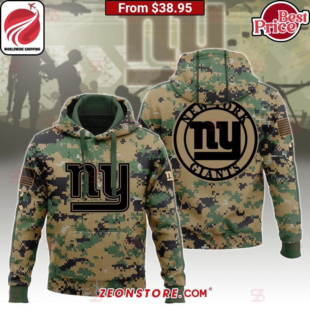 New York Giants Salute to Service 3D Hoodie Cutting dash