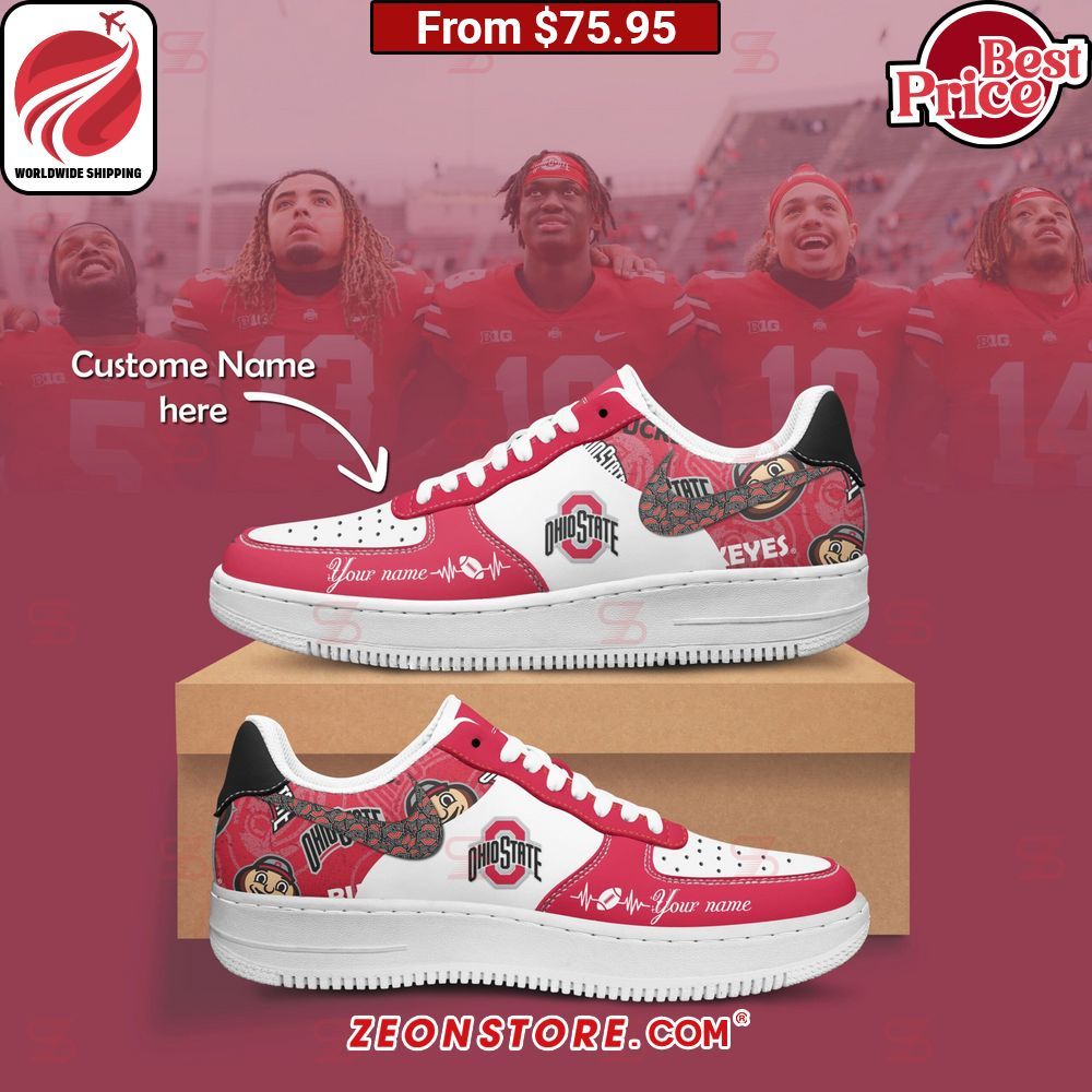 Ohio State Buckeyes Custom Nike Air Force 1 Nice place and nice picture