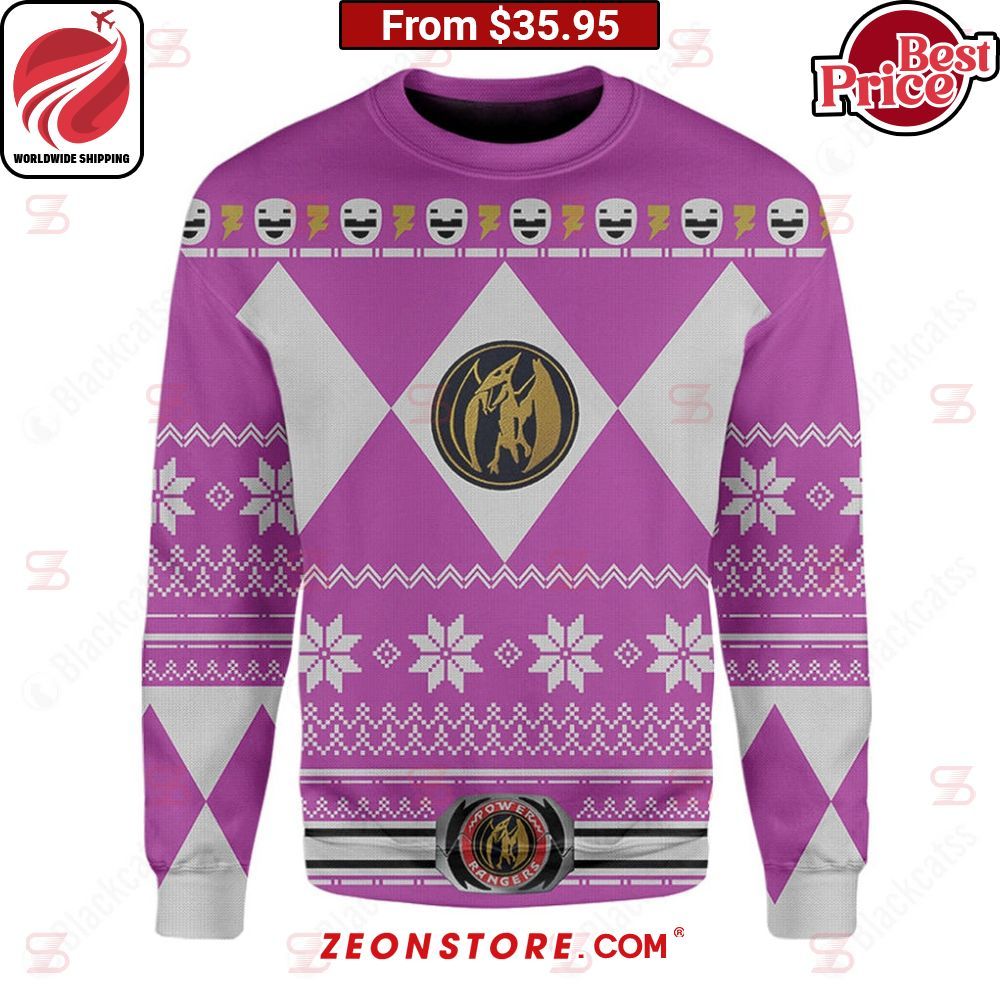 Pink Mighty Morphin Power Rangers Sweater Best click of yours