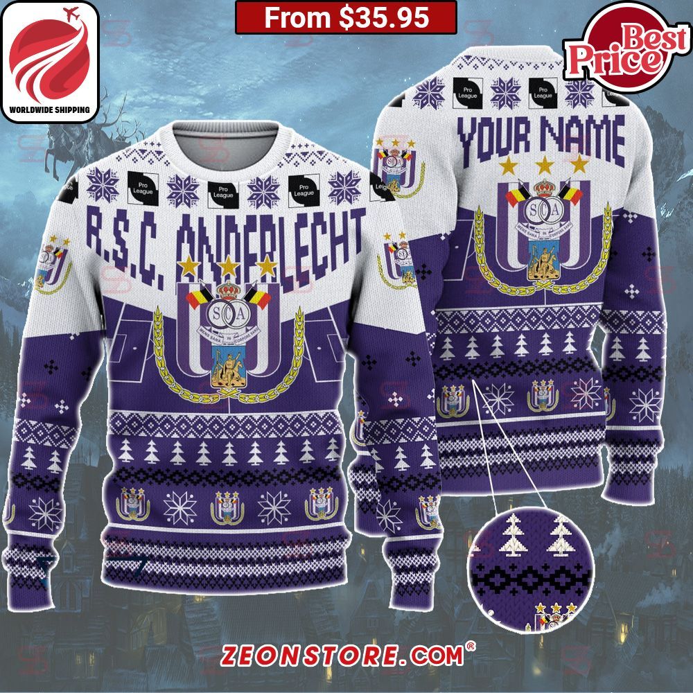 R.S.C. Anderlecht Custom Christmas Sweater Elegant and sober Pic