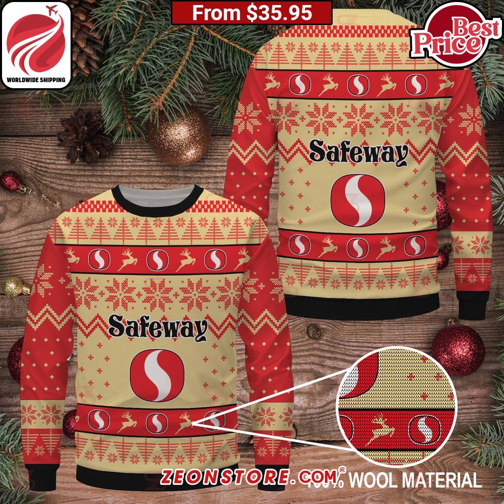 Safeway Christmas Sweater Radiant and glowing Pic dear
