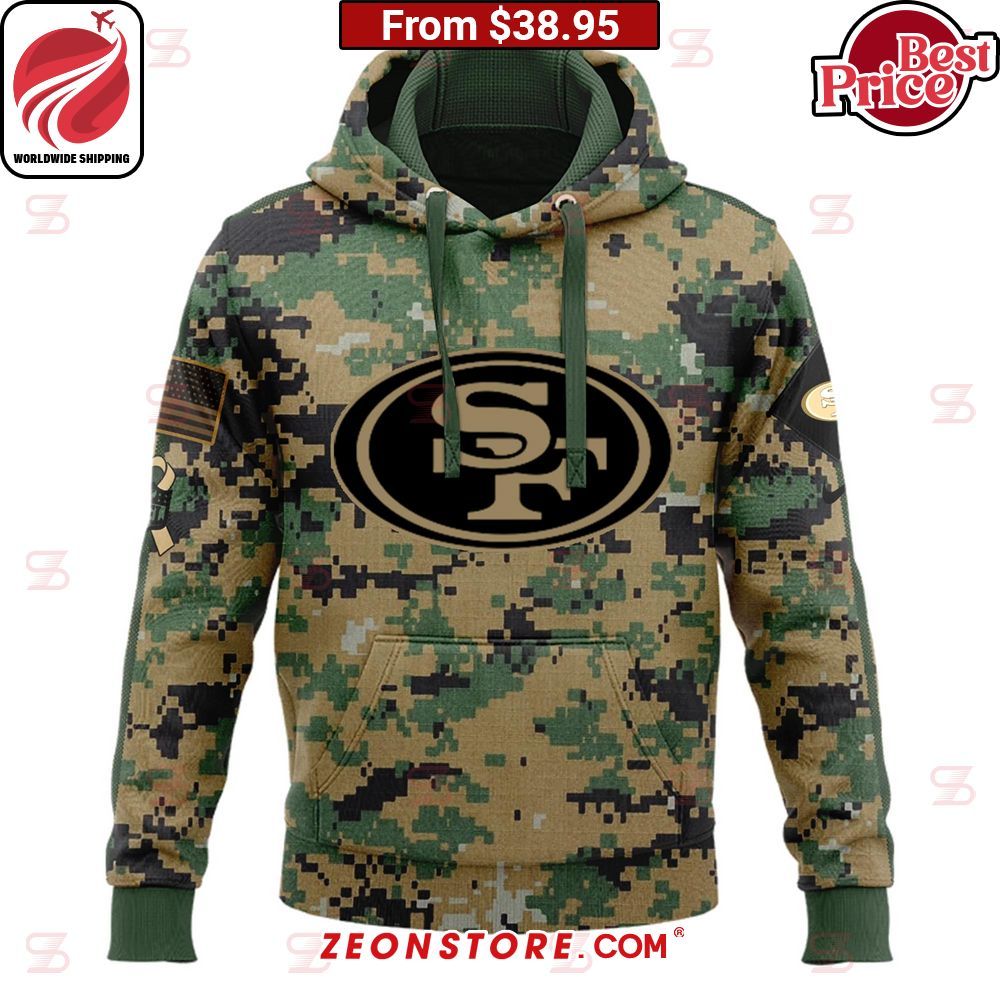 San Francisco 49Ers Salute to Service 3D Hoodie Trending picture dear