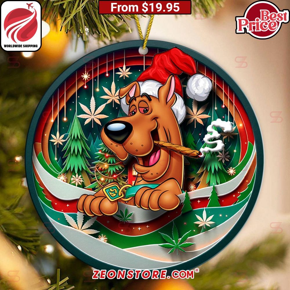 Scooby Doo Weed Christmas Ornament Natural and awesome