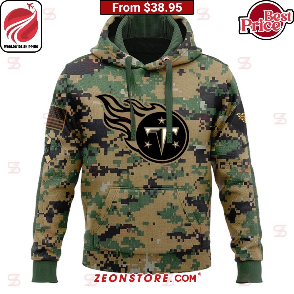 Tennessee Titans Salute to Service 3D Hoodie Selfie expert