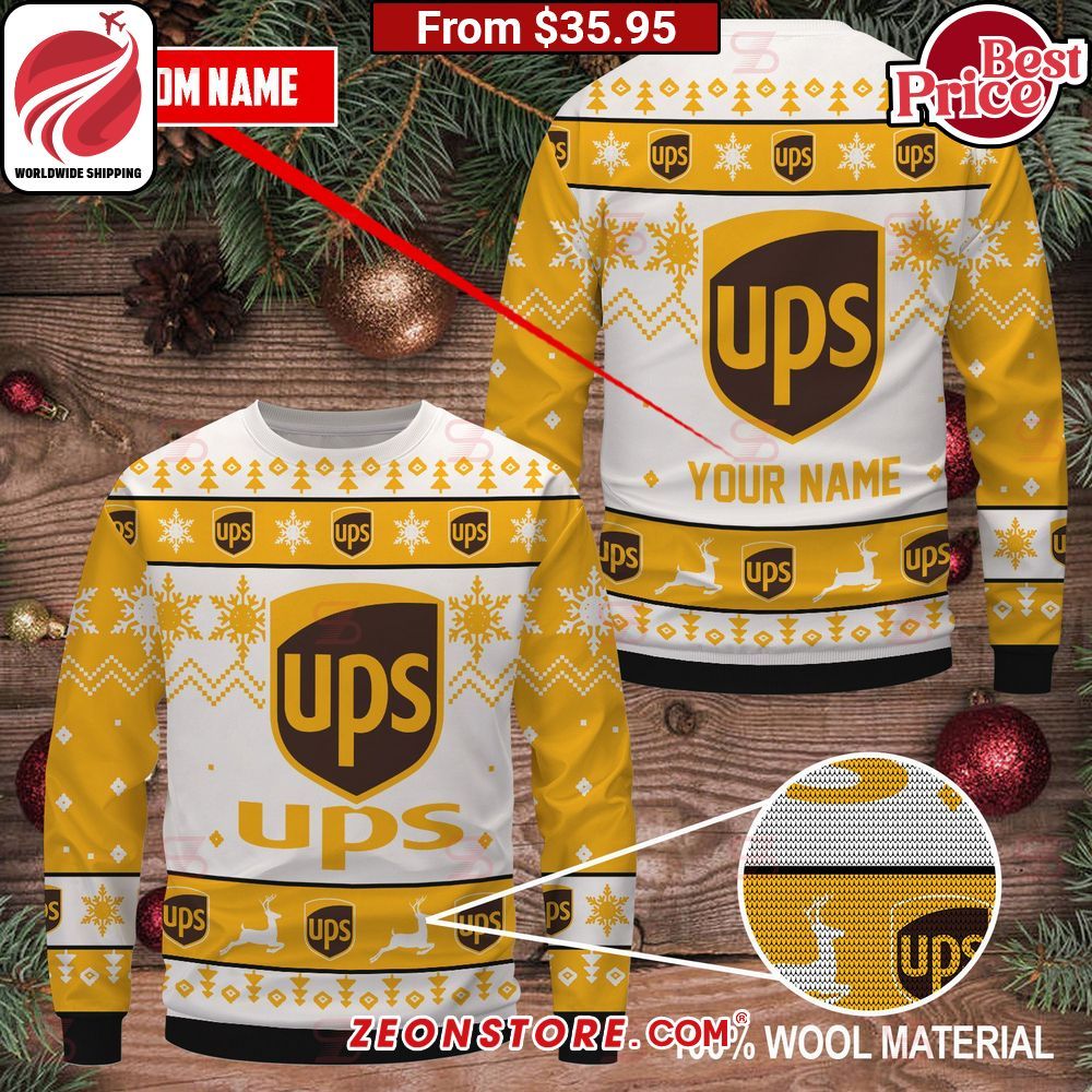 UPS Custom Christmas Sweater Eye soothing picture dear
