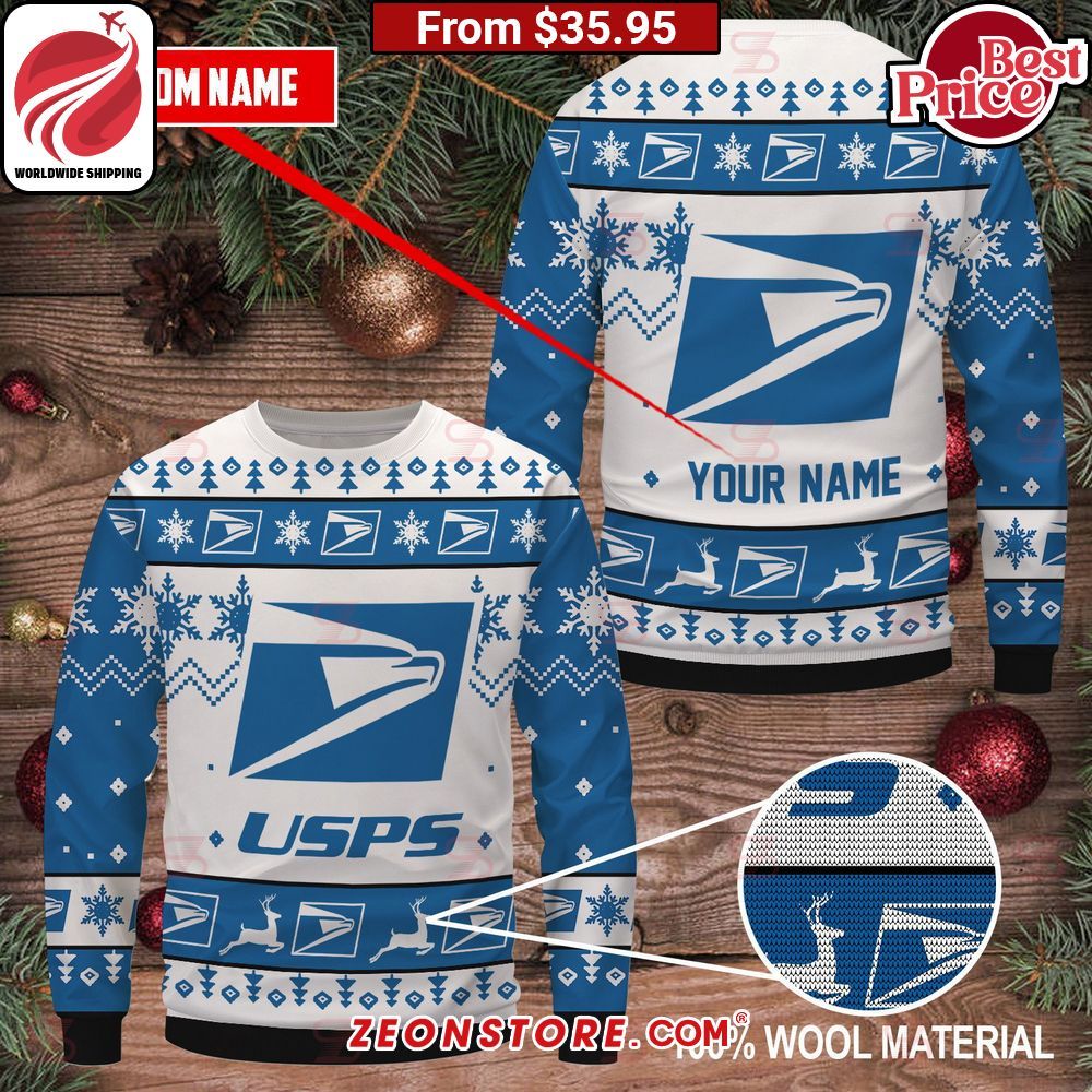 USPS Custom Christmas Sweater This place looks exotic.