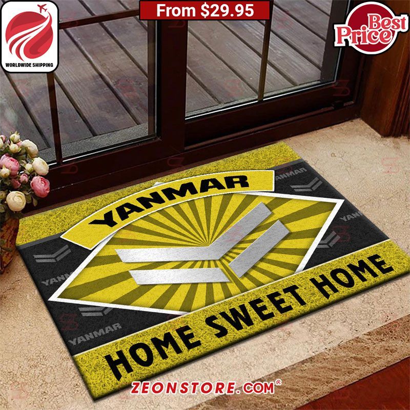 Yanmar Home Sweet Home Doormat Your face is glowing like a red rose