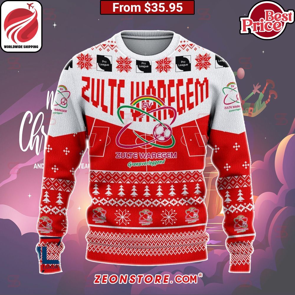 Zulte Waregem Custom Christmas Sweater Out of the world