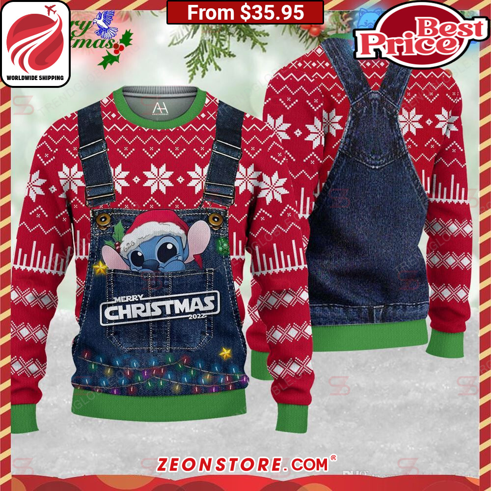 Stitch Merry Christmas 3d All Over Printed Ugly Sweater 1