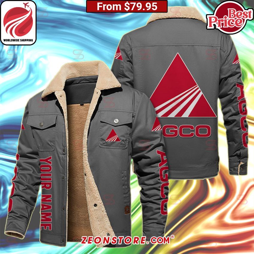 AGCO Allis Fleece Leather Jacket Oh my God you have put on so much!