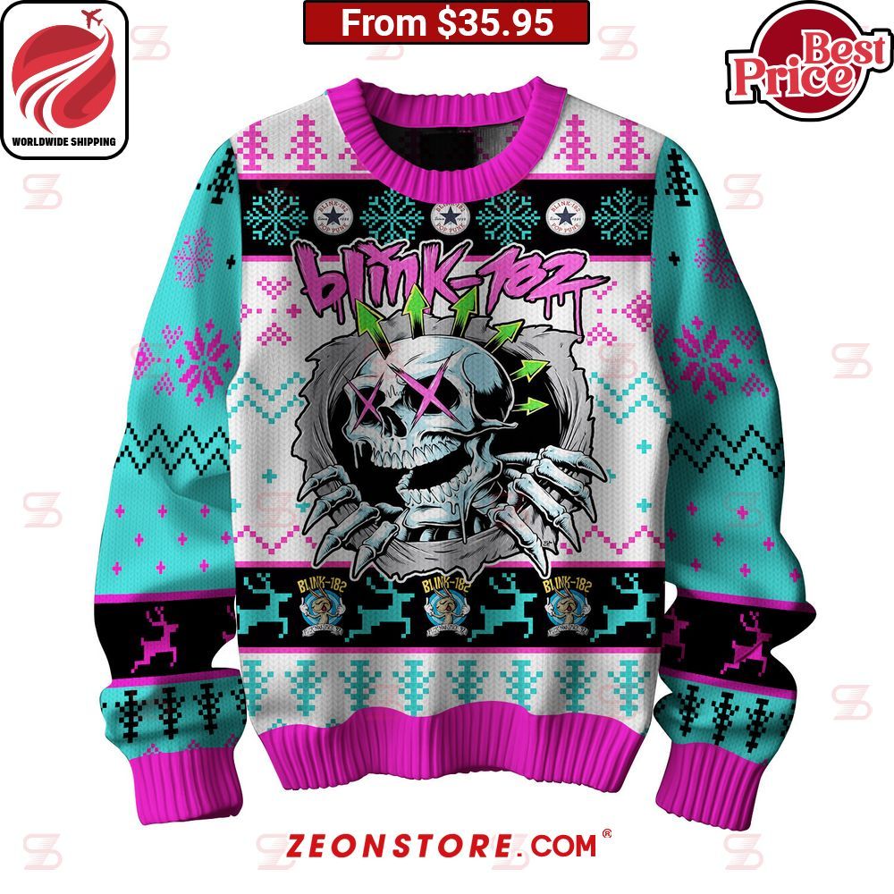 Blink 182 Six Arrow Skull Sweater Cutting dash