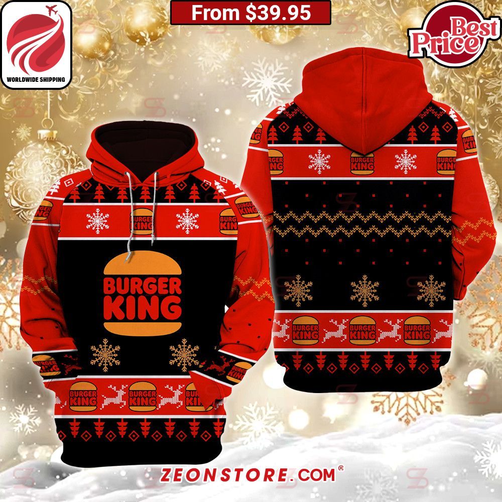 Burger King Christmas Sweater You look different and cute