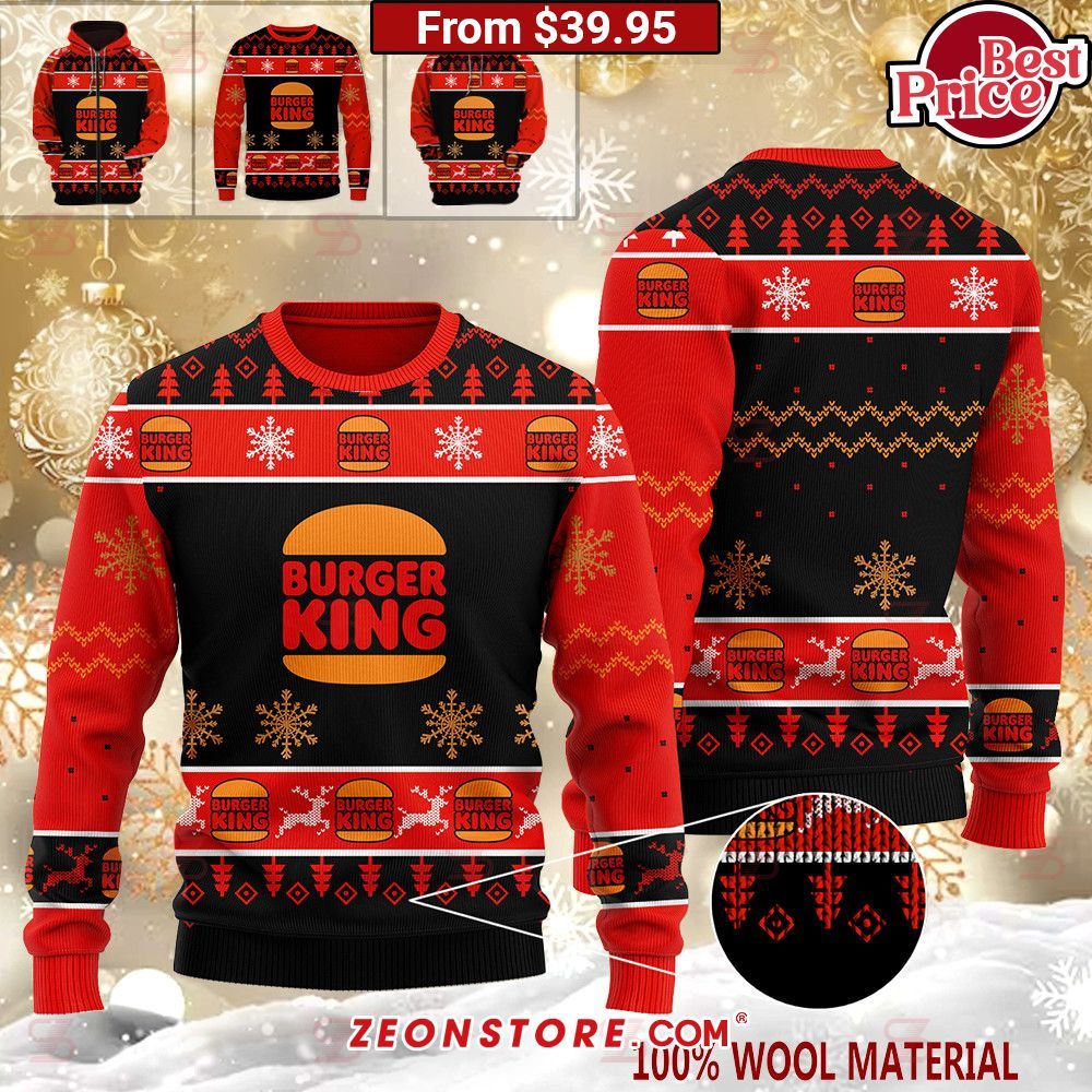 Burger King Christmas Sweater My friends!