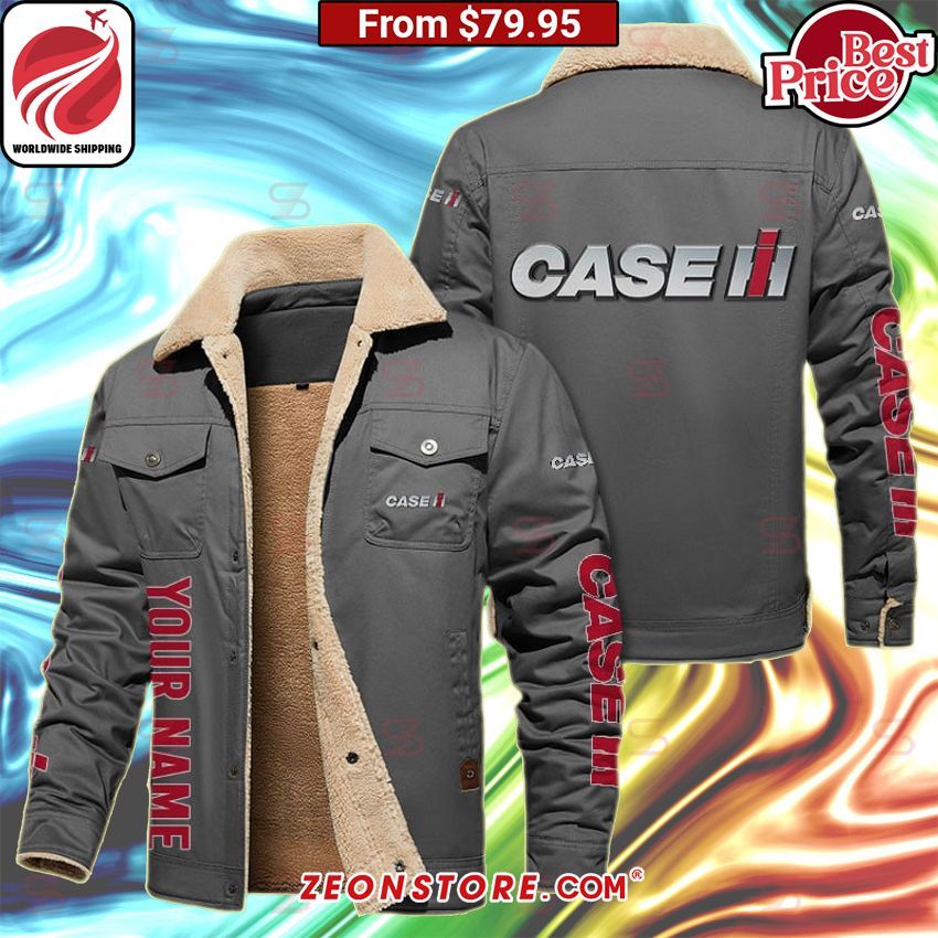 Case IH Fleece Leather Jacket Stand easy bro