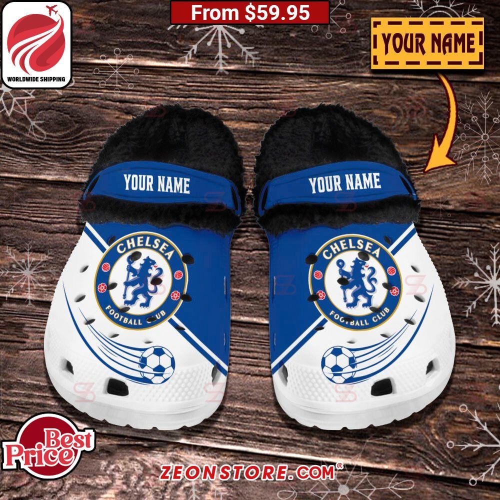 Chelsea F.C. Fleece Crocs Oh! You make me reminded of college days