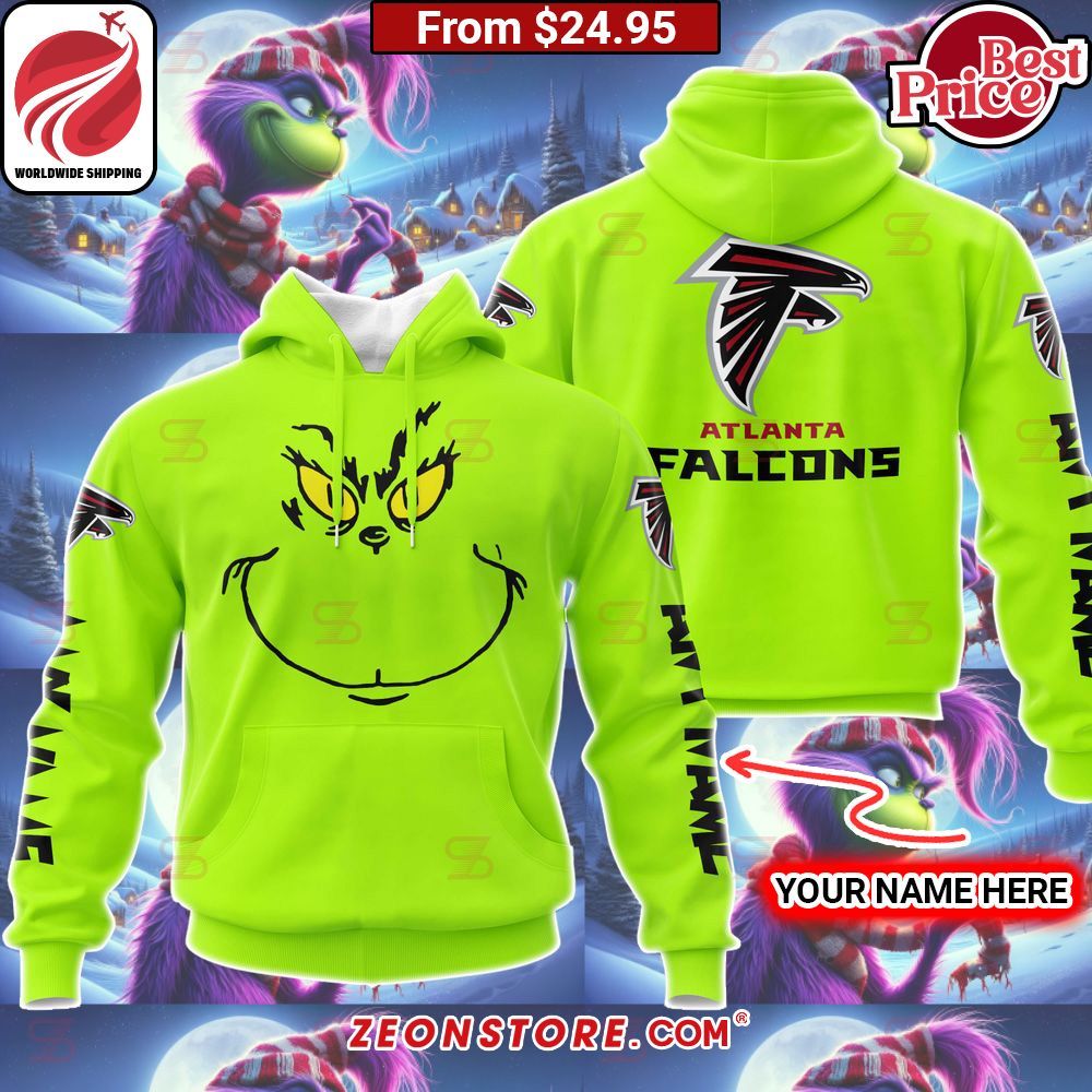 Custom Grinch Atlanta Falcons Hoodie, Shirt You look too weak