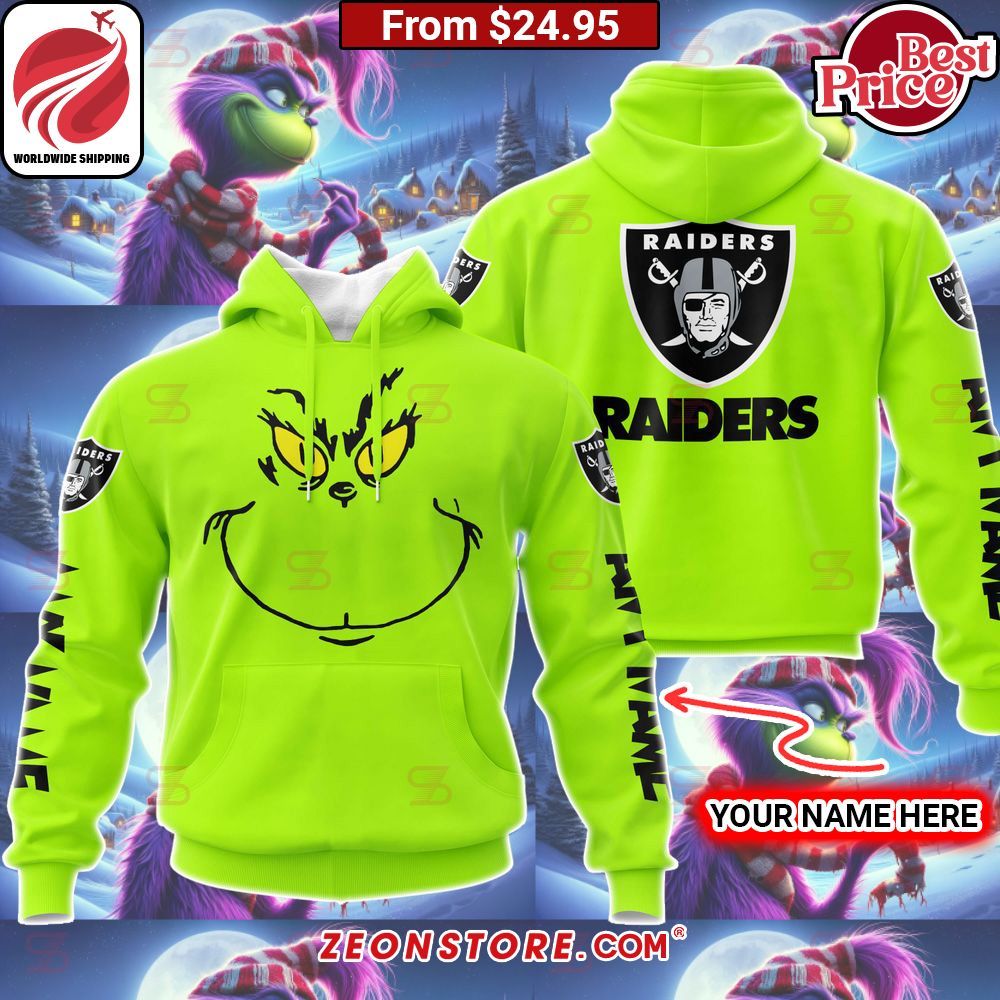 Custom Grinch Oakland Raiders Hoodie, Shirt Cool DP