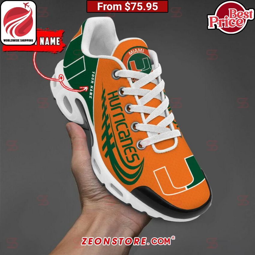 Custom Miami Hurricanes Nike Tuned TN Shoes Out of the world