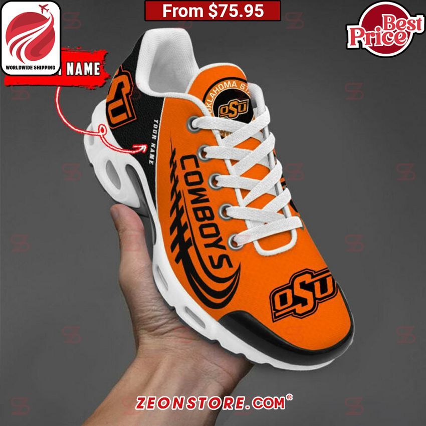 Custom Oklahoma State Cowboys Nike Tuned TN Shoes Rocking picture