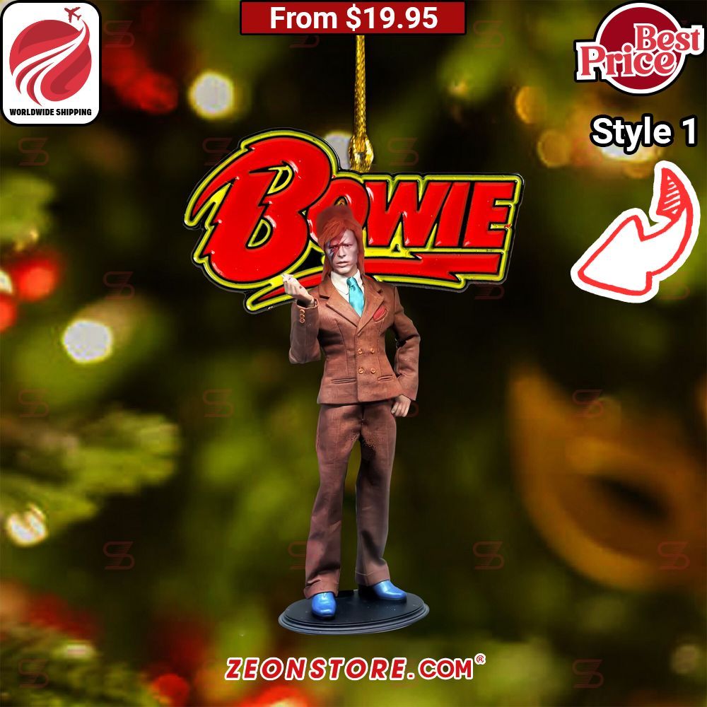 David Bowie Christmas Ornament How did you learn to click so well