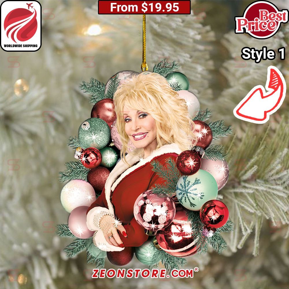 Dolly Parton Merry Christmas Ornament Cool look bro