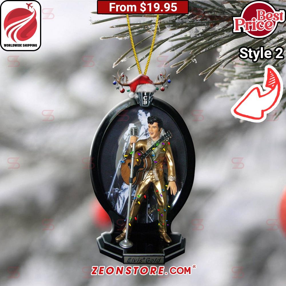 Elvis Presley King of Rock and Roll Ornament Pic of the century