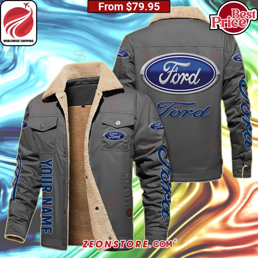 Ford Fleece Leather Jacket Damn good