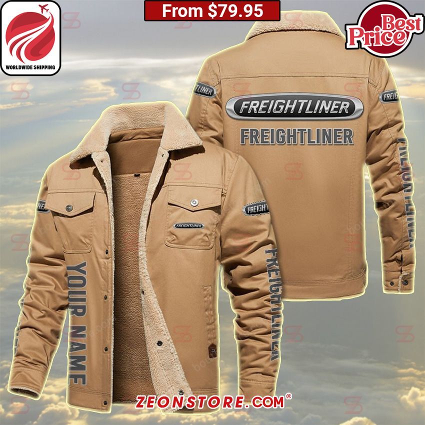 Freightliner Custom Fleece Leather Jacket Looking so nice