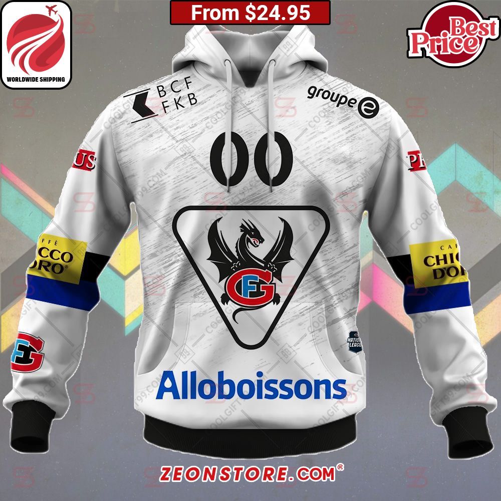 Fribourg Gotteron Hockey Custom Shirt Two little brothers rocking together