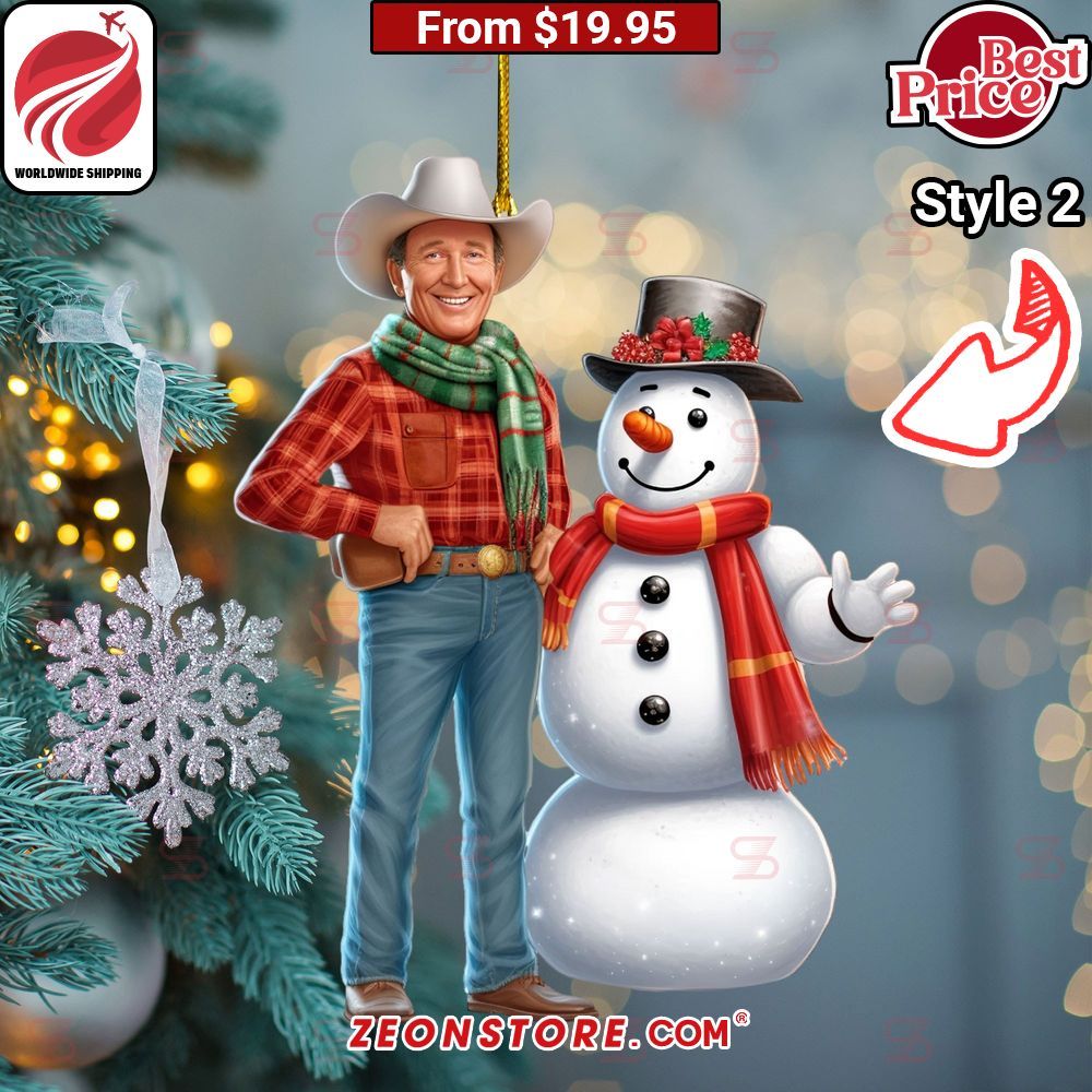George Strait Christmas Ornament Oh my God you have put on so much!