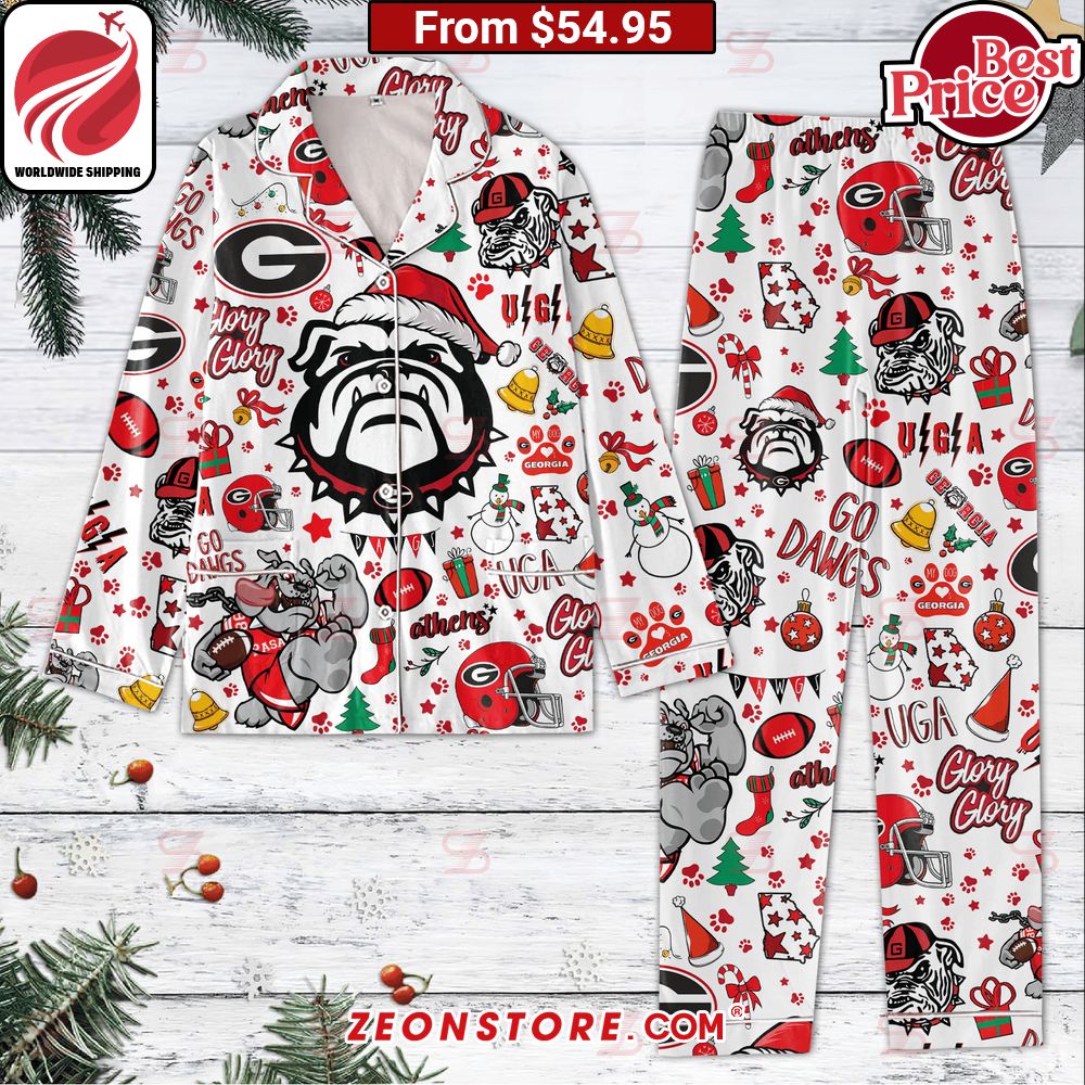 Georgia Bulldogs Santa Hat Christmas Pajamas Set Which place is this bro?