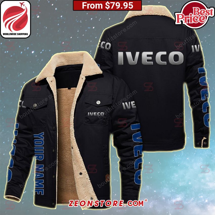 Iveco Custom Fleece Leather Jacket Nice place and nice picture