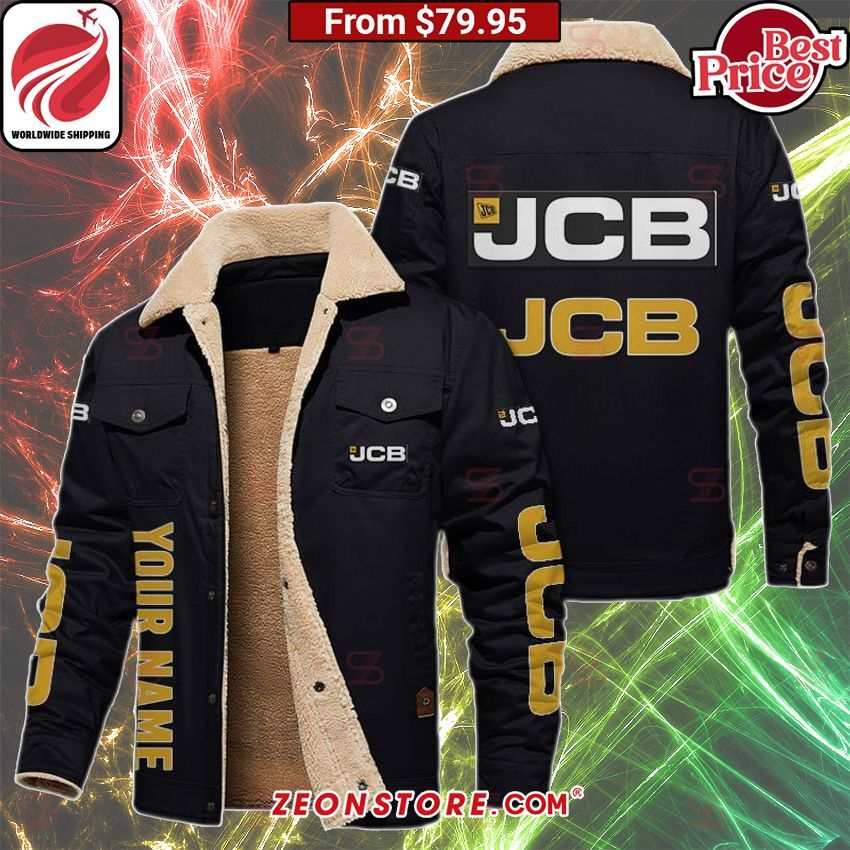 JCB Fleece Leather Jacket You look lazy