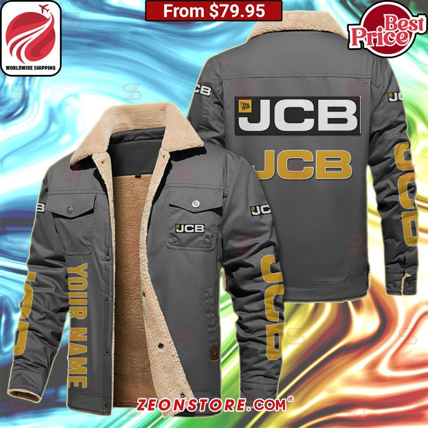 JCB Fleece Leather Jacket Wow! What a picture you click