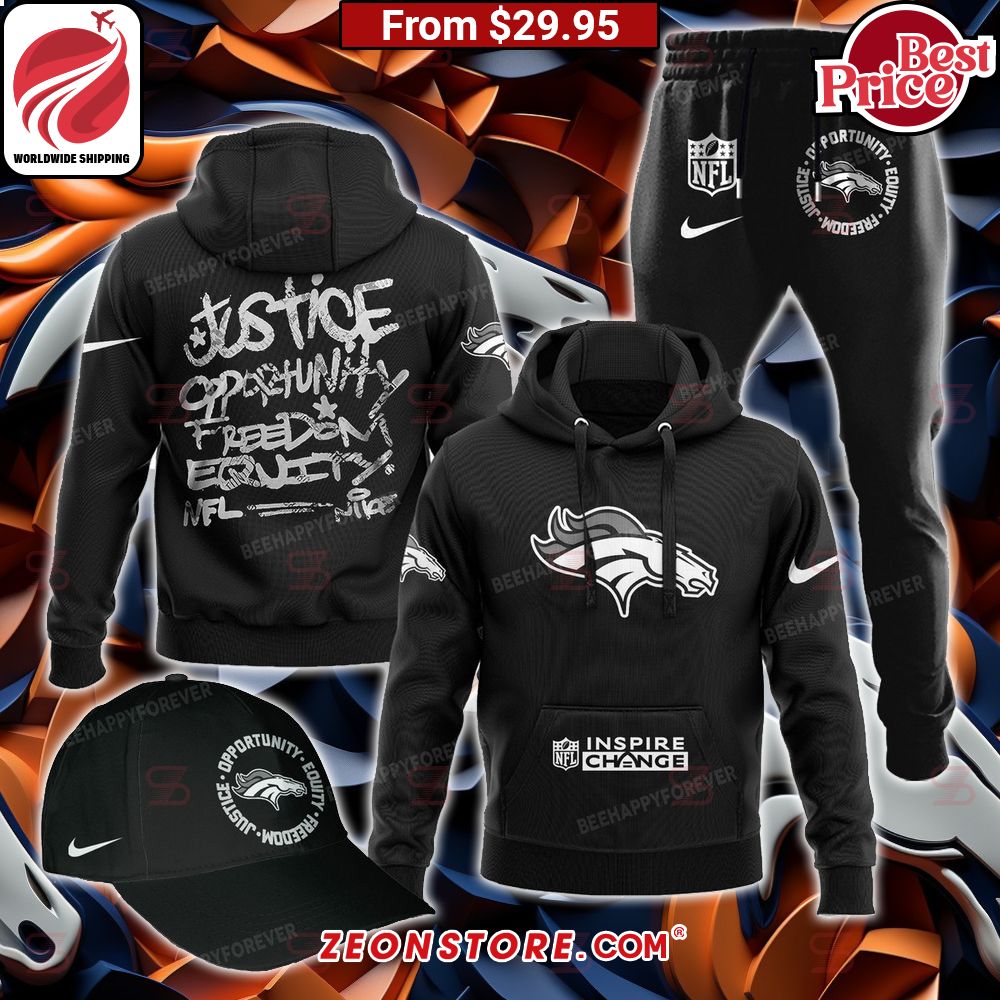 Justice Opportunity Equity Freedom Denver Broncos Hoodie Rocking picture