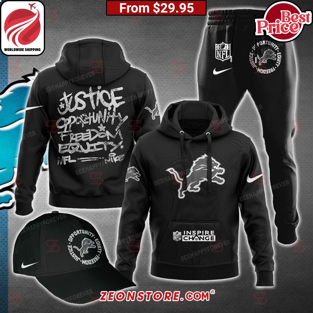 Justice Opportunity Equity Freedom Detroit Lions Hoodie Nice shot bro