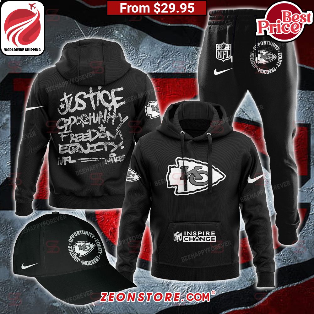 Justice Opportunity Equity Freedom Kansas City Chiefs Hoodie You look lazy