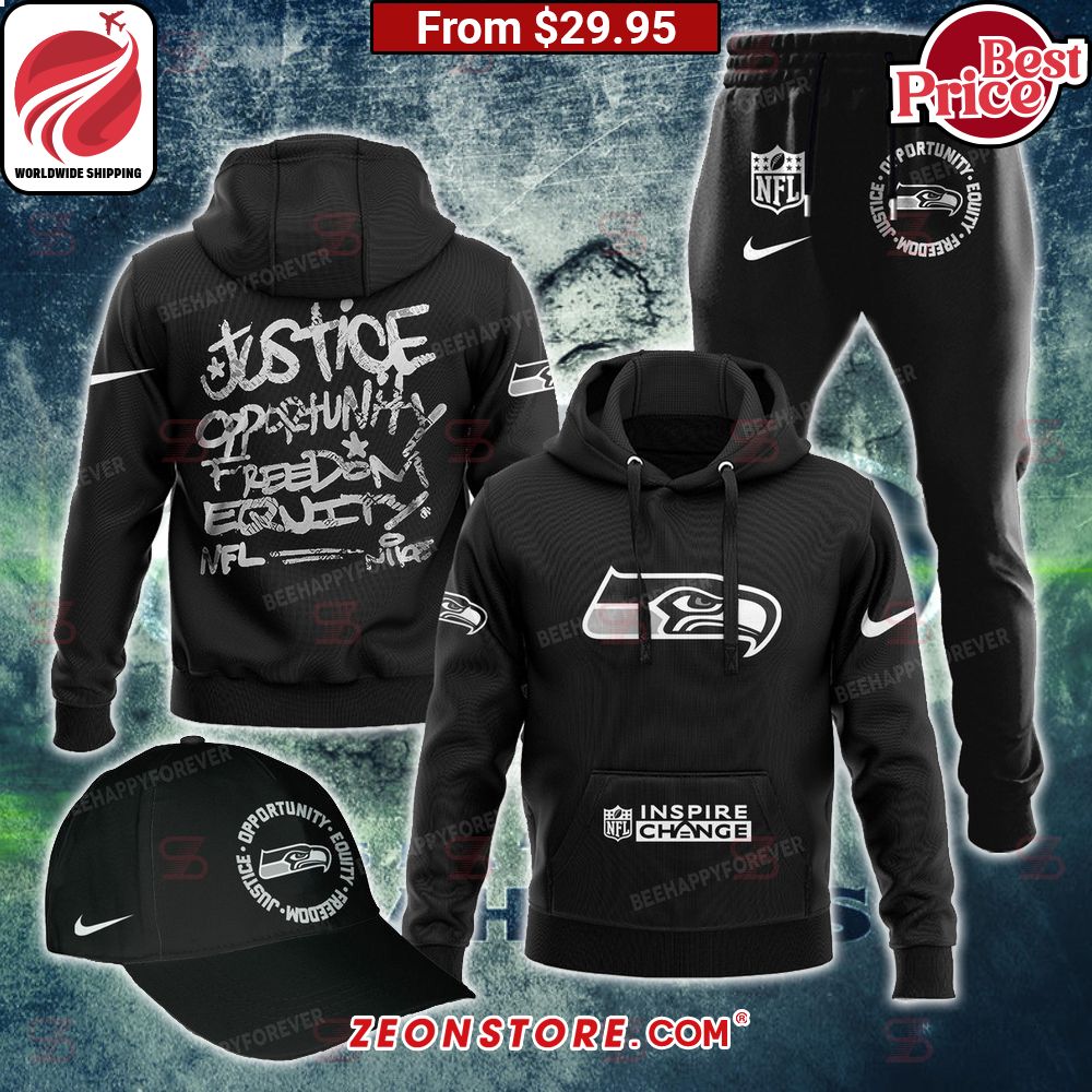 Justice Opportunity Equity Freedom Seattle Seahawks Hoodie Nice shot bro